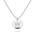 Initials Fabulous Alphabet Letter Necklace White Gold Layered Steel Jewellery